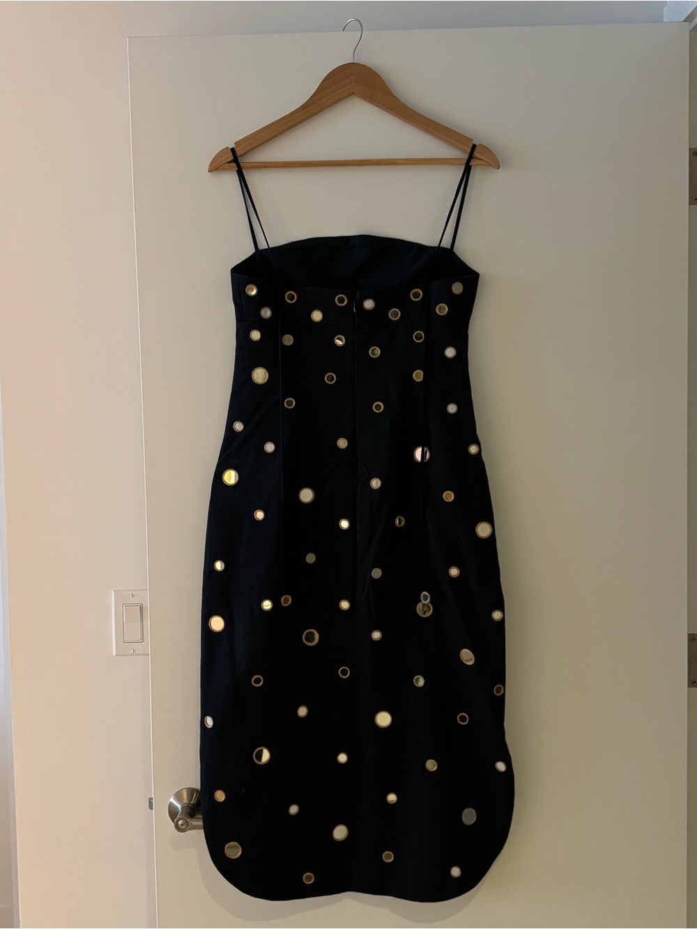 ALEXIS MALIA Dress Black with Gold Mirror Dots size S - Picture 4 of 6